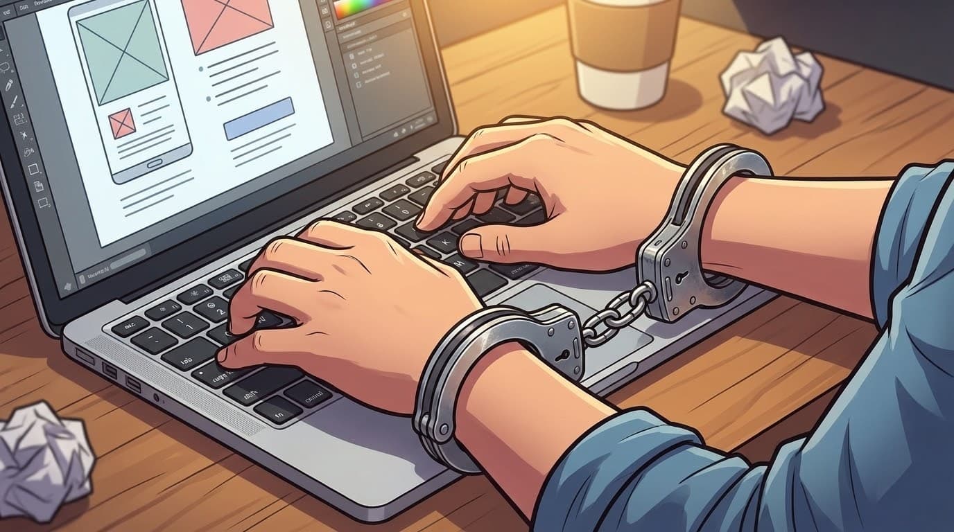 Abstract visualization of wireframes transforming into personalized interfaces